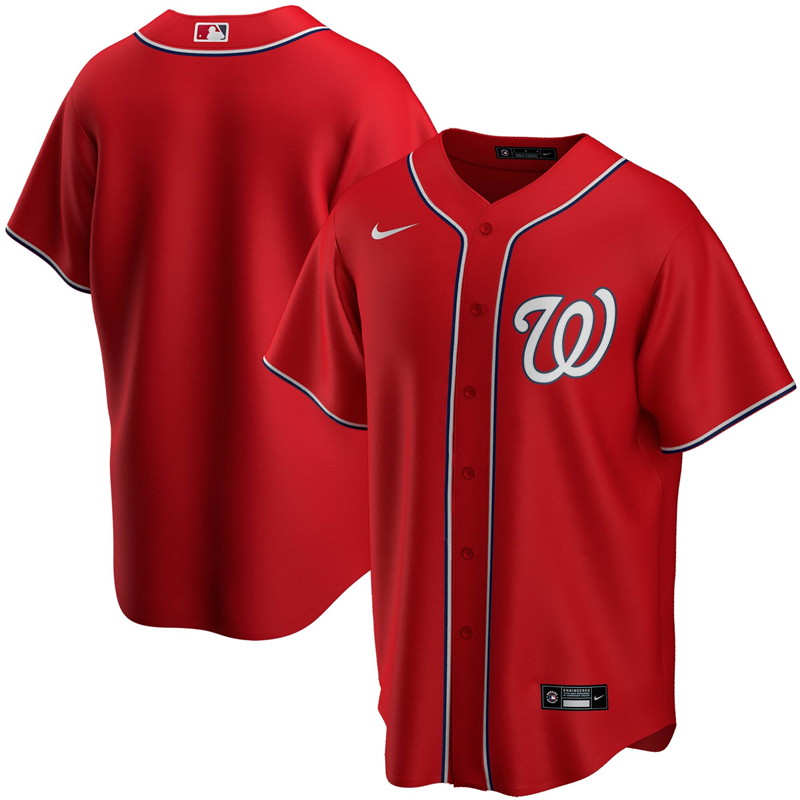 Men Washington Nationals Nike Red Alternate 2020 Replica Team Jersey ->women mlb jersey->Women Jersey